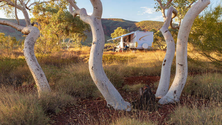 Camping im Karijini National Park in Australien