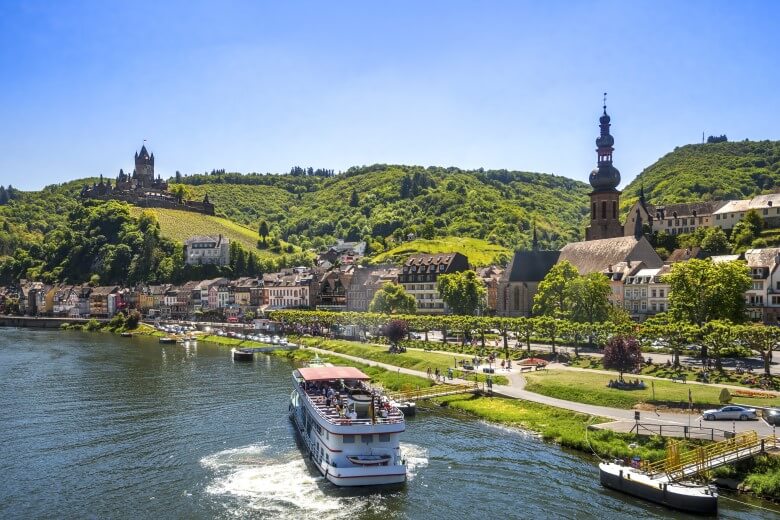 Blick auf die Stadt Cochem an der Mosel