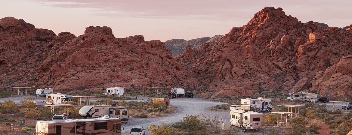 Camping in den USA im Valley of Fire State Park