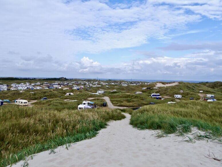 Campen am Meer in Dänemark