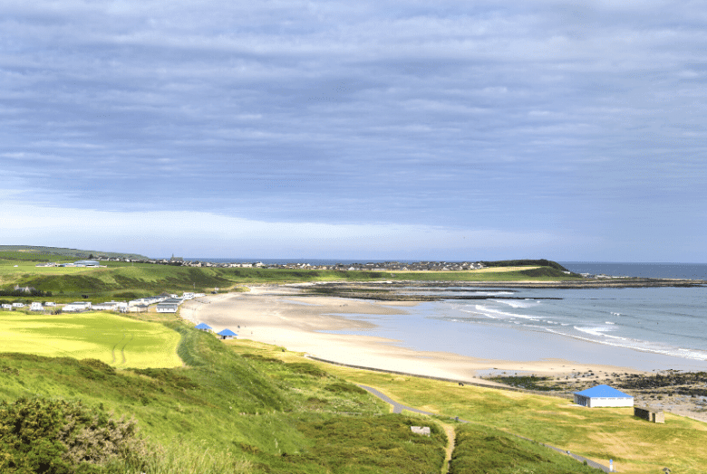 Campen am Meer in Schottland