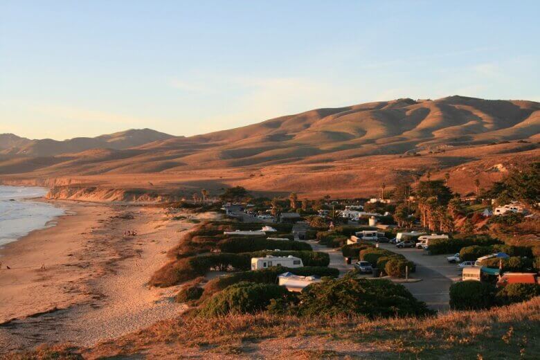 Campingplatz am Jalama Beach in Kalifornien