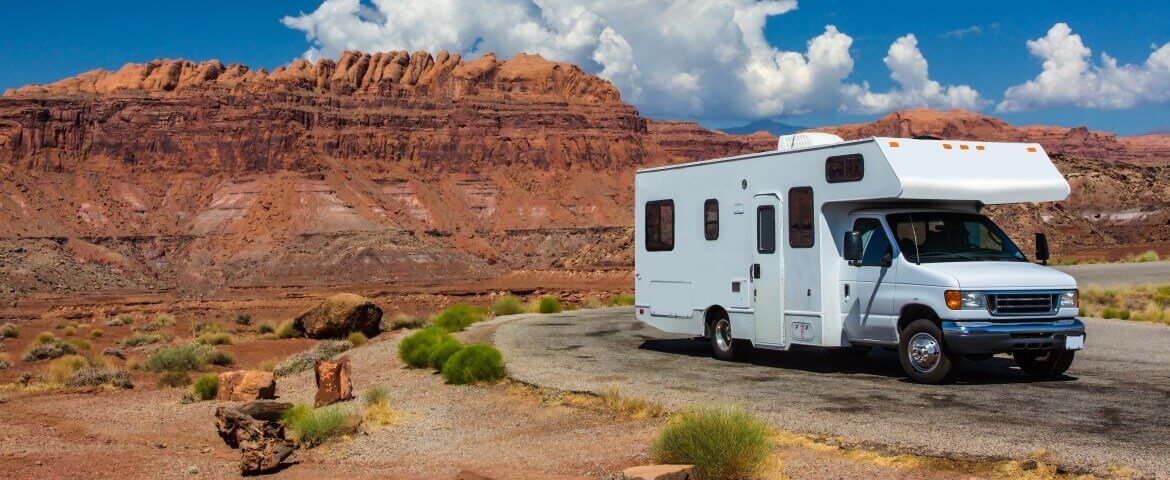 Wohnmobil in den Canyonlands an der amerikanischen Westküste