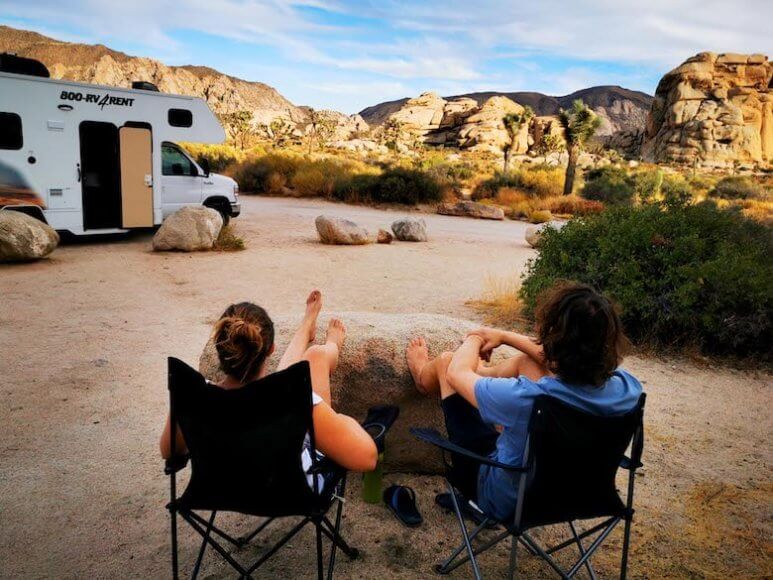 Camper im Joshua Tree National Park