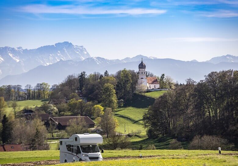 Wohnmobil an der Zugspitze