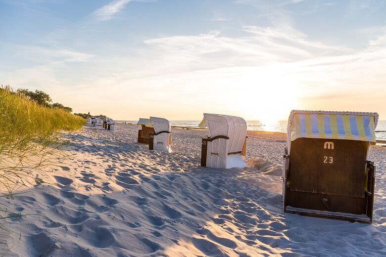 Strandkörbe in Kühlungsborn an der deutschen Ostsee