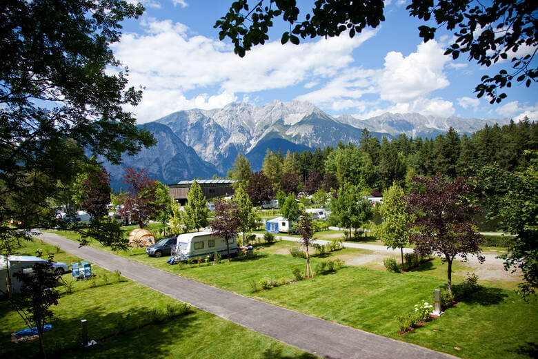 Campingplatz in den Alpen