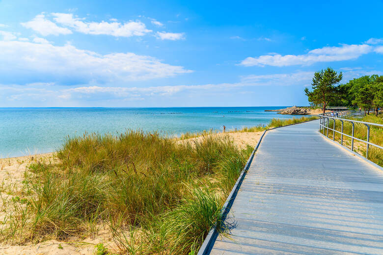 Strand auf der Halbinsel Hel in Polen