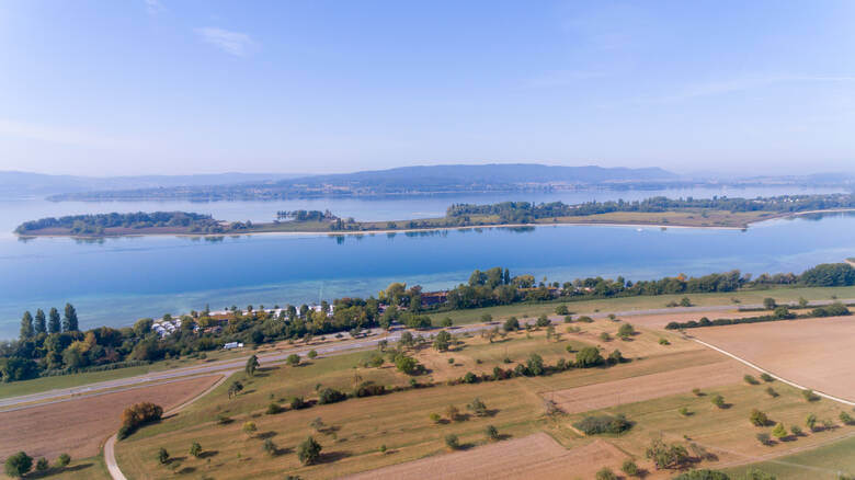 Camping am Bodensee (Luftaufnahme)