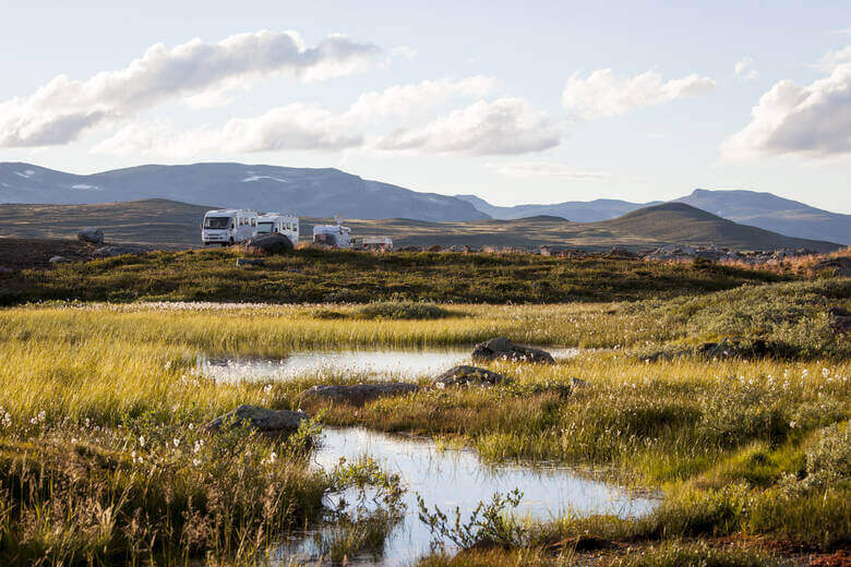 Wohnmobile campen in Schwedisch Lappland