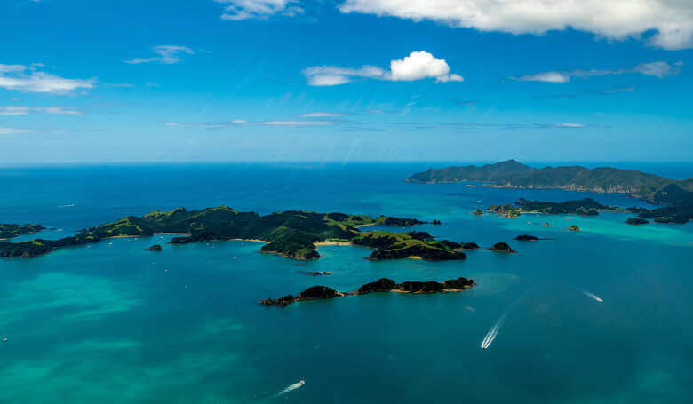 Luftaufnahme vom Bay of Islands