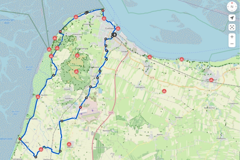 Rundtour ab Cuxhaven mit dem Fahrrad