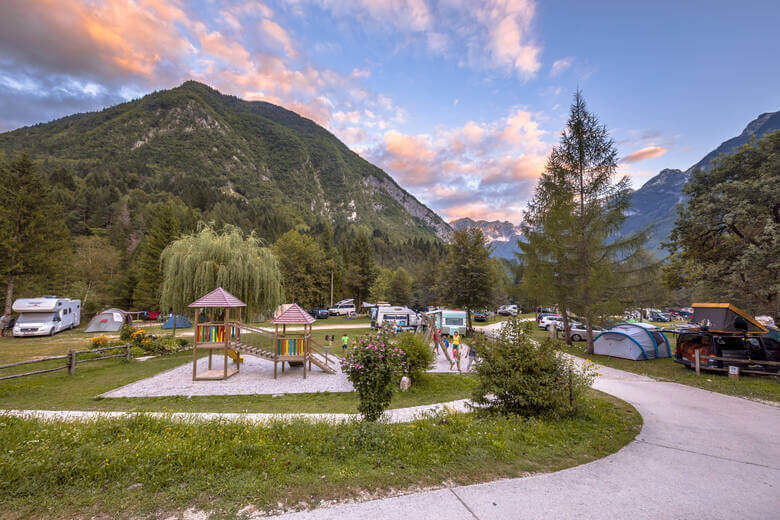 Campingplatz beim Triglav-Nationalpark in Slowenien