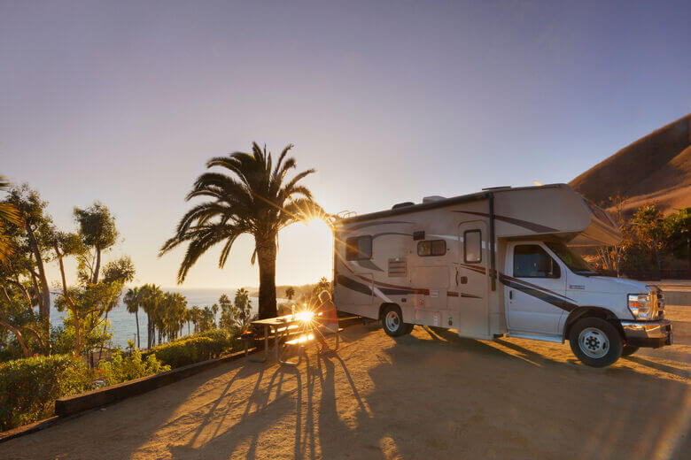 Sonnenuntergang am Malibu Beach RV Park