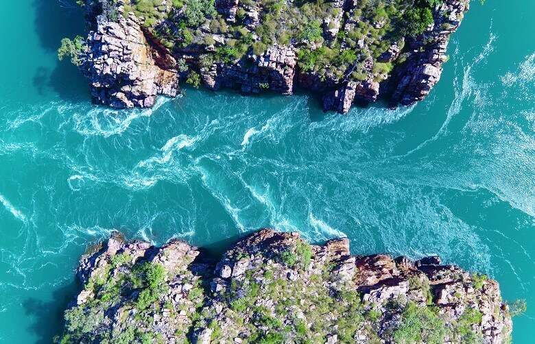 Horizontale Wasserfälle im Westen von Australien