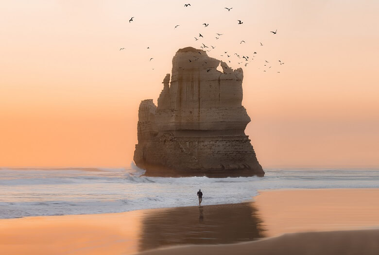 Tweleve Apostels in Australien bei Sonnenaufgang 