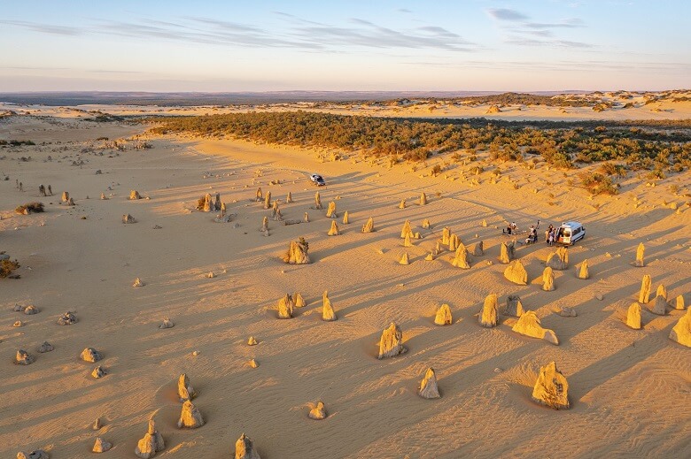 Camper im Nambung-Nationalpark in Australien